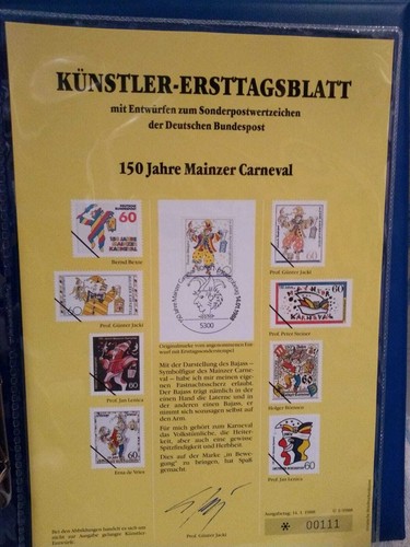 KÜNSTLER-ERSTTAGSBLÄTTER von 1988 und 1989 im Album mit Schuber "BITTE LESEN" - Bild 7 von 12
