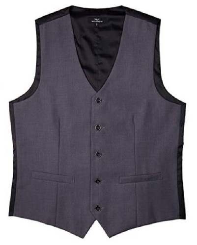 NEW WANNEW Men's Suit Vest Tuxedo Vest with Bow Tie Set Charcoal Large - Picture 2 of 3