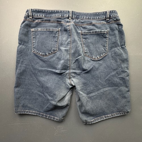 D. jeans Denim Shorts Womens 20W Bermuda Dark Wash Stretch - Picture 9 of 10