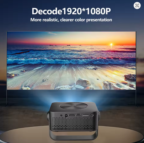 Mini proiettore WiFi portatile Wireless altoparlante integrato Home Theater - Foto 2 di 5