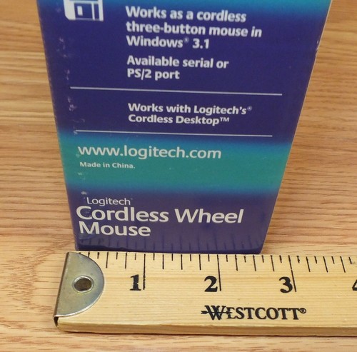 Vintage Logitech Cordless Fast Scrolling Wheel Mouse w/ Digital Radio Receiver - Picture 6 of 6