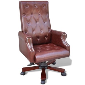 High Back Executive Office Chair Recliner Tufted Artificial Leather Image Is Loading High Back Executive Office Chair Recliner Tufted Artificial