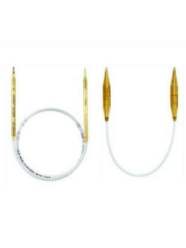 Addi Knitting Needles Gold Glitter 40" Fixed Circular Plastic 100cm - Picture 6 of 18