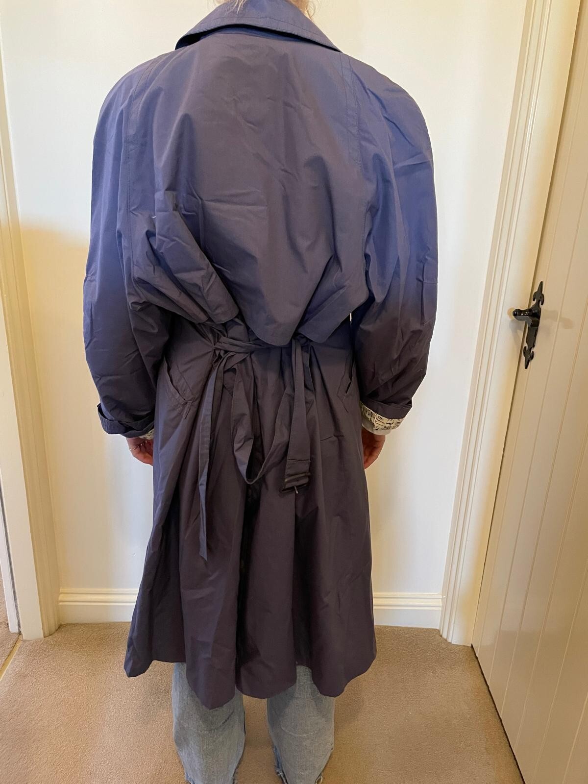 Grey RAVENS Vintage Trench Coat - Excellent Condition RRP £120 image 3