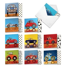 10 Assorted All Occasion Blank Note Cards Pack - See Spot Drive