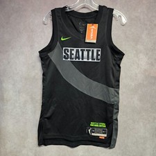 NWT Nike WNBA Seattle Storm Black Blank Rebel Edition Jersey Womens 40 S