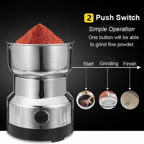 Electric Grinder Coffee Bean Spice Herbs Mill Blade Grinder Blender Kitchen Tool - Picture 4 of 7