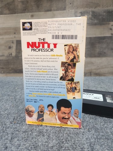 The Nutty Professor VHS Movie 1996 Eddie Murphy Larry Miller Blockbuster Rental - Picture 5 of 8