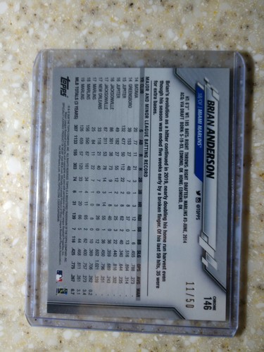 2020 TOPPS CHROME GOLD WAVE REF BRIAN ANDERSON/50 & Aristides Aquino Sterling RC - Picture 4 of 4