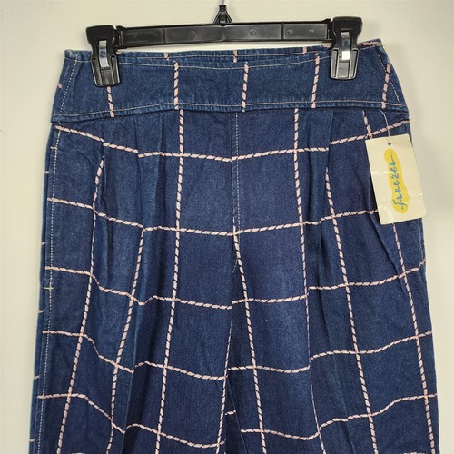 Jeans Denim Vintage Congelatore Made in Italy Rosa Ricamato - Vita 27" - Foto 3 di 10