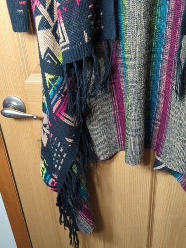 No Boundaries Women's XL (15-17) Cardigan Sweater Fringed Long - Picture 7 of 9