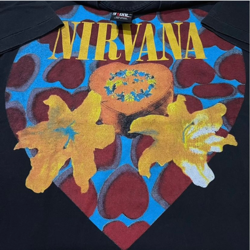 Giant - NIRVANA heart shaped box Tシャツ　L　90S　USA製 90s Vintage NIRVANA Heart Shaped Box Size XL Single Stitch