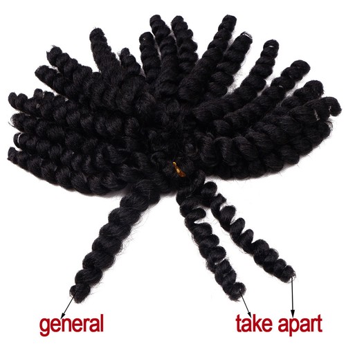 US Jumpy Wand Bounce Spiral Curly Hair Extensions Twist Crochet Braids Synthetic - Picture 8 of 24