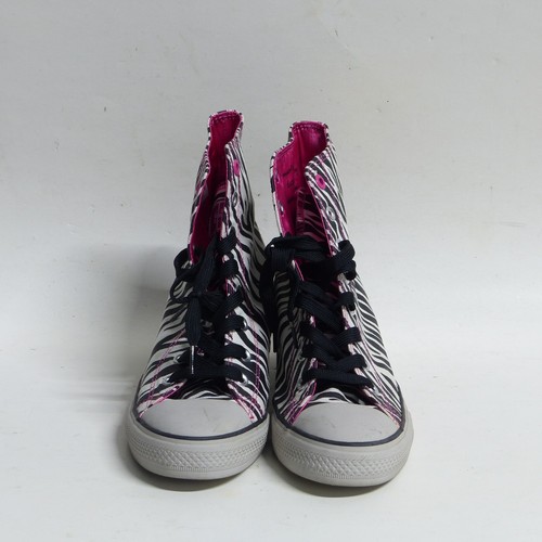 Daddy's Money Zebra Pattern Wedges Girls Sneakers US 10 Shoes - Picture 10 of 10
