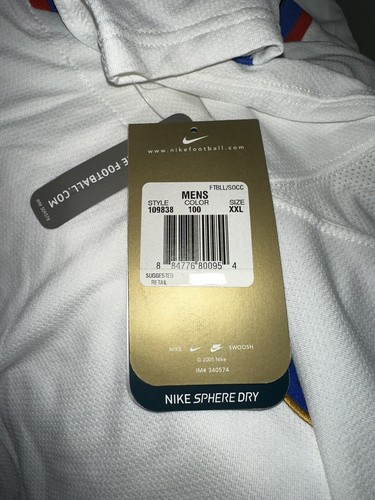 NWT! Nike 2006 Russia Sphere Dry Authentic Men’s XXL Away White Soccer Jersey - Picture 13 of 16