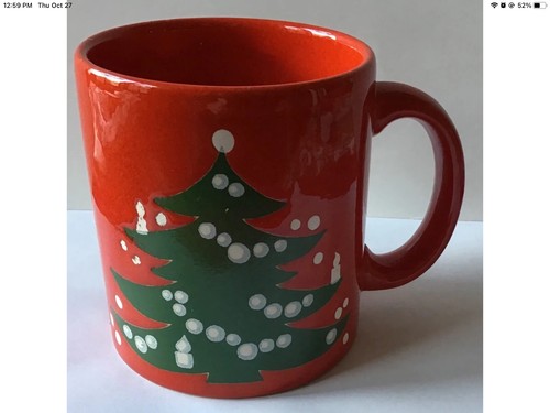 Waechtersbach Pottery 10oz W Germany Red Christmas Tree Mug Vintage - Picture 5 of 8