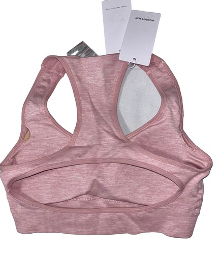 NWT🖤WOMENS BEST🖤SMALL🖤MOVE SEAMLESS SPORTS BRA🖤LIGHT PINK🖤CUTE BACK CUT OUT - Picture 7 of 7