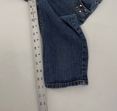Vtg Disney Hannah Montana Girl’s Denim Embellished Bermuda Shorts Sz 12 Y2K - Picture 6 of 6