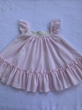 Vintage Bryan Pink Eyelet Girls Dress