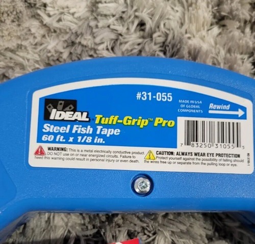 New Ideal Tuff-Grip Pro Steel Fish Tape-- 60' x 1/8 In.-- #31-055 New - Picture 2 of 3