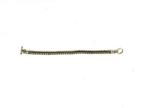 Hermoso brazalete de cadena de eslabón antiguo vintage de plata esterlina 925 - - Imagen 4 de 5