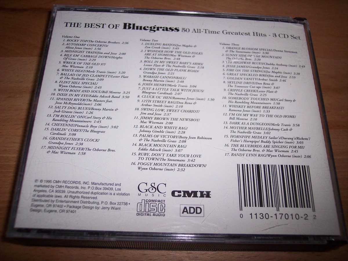 1995 Best Of Bluegrass 50 Greatest Hits CD's