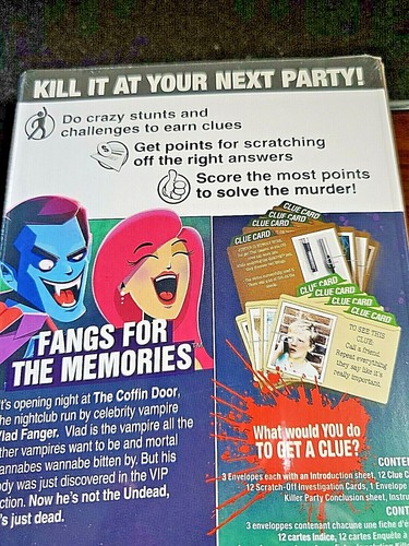 Killer Party The Social Mystery Party Game Fangs for the Memories NEW! - Picture 6 of 6