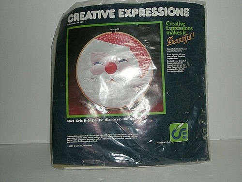 Vintage Quilting Kit Creative Expressions Kris Kringle Christmas 10" New Sealed - Picture 4 of 4