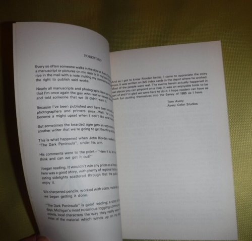 The Dark Peninsula by John J Riordan U P & NORTHERN Michigan lore & history. - Picture 3 of 5