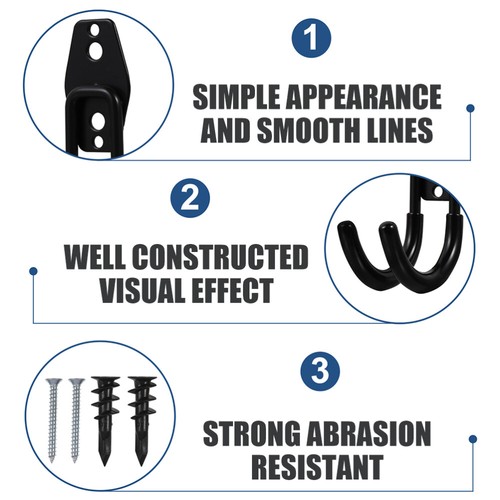 2pcs Garden Hose Holder Hook Metal Hose Hook Hanger Wall Mounted Hose Bracket - Bild 10 von 12