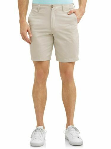 George Men's Shorts, Casual Stretch Flat Front Shorts Inseam 9'' Size:38 - 46 - Picture 2 of 11