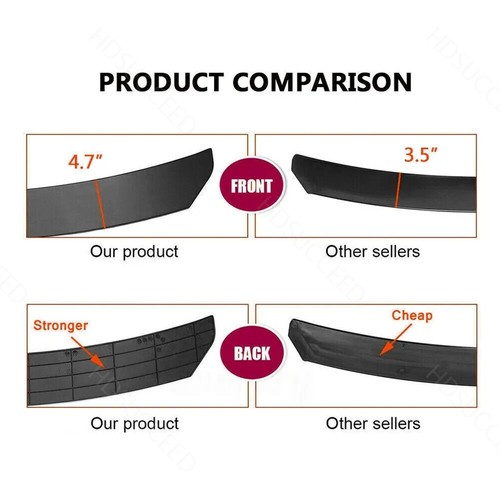 Fit Mercedes-Benz C Front Rear Bumper Lip Spoiler Splitter Body Kit Side Skirt - Picture 8 of 17