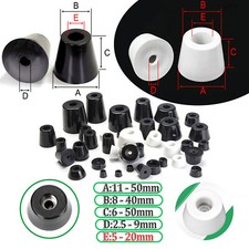 Rubber Feet Slip Feet White Black Speaker Bed Table Box Tapered Rubber Protec