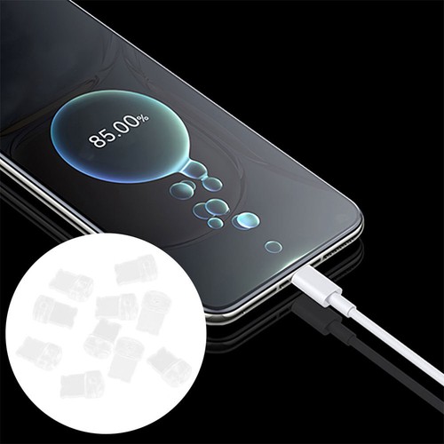 100pcs Prises Poussière Port de Charge : Housse Port Téléphone Transparente Compatible pour - Photo 3 sur 12