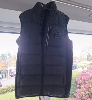 Zavetti Canada 🇨🇦 Gilet Mens Sleeveless Padded Winter Bodywarmer Black  Size S UK