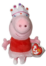 Ty Beanie Baby BALLERINA PEPPA PIG 6.5 Inch NEW MWMTs Stuffed Animal Plush Toy