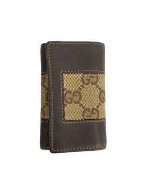 GUCCI Key Case Canvas Beige Pattern Women's 124550, Slightly