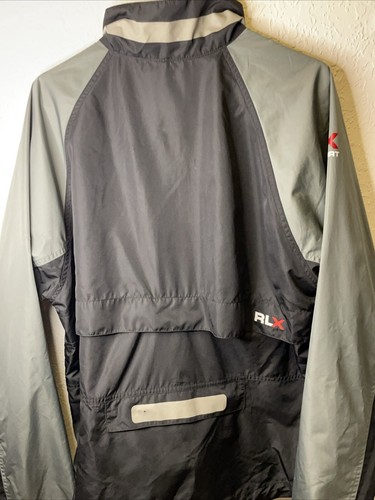 Ralph Lauren RLX Polo Sport Windbreaker Jacket Black Gray Size Large Vintage - Picture 6 of 16