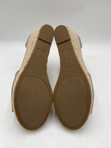 NWB Style & Co Womens Seleeney Faux Suede Open Toe Wedge Sandals Size 10.5M - Picture 5 of 6