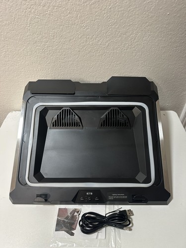 Laptop Cooling Pad 3 speed 2 Blowers 14-17" LED Color 7 Setting Gaming High Use - 第 8/9 張圖片