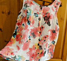 New Linen Uk 12/s  Piazza Roma Made In Italy Top Ladies/ Womens Maternity Wear