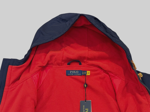 Polo Ralph Lauren Pony Canvas Leather Zip Down Hooded Fleece Bomber Jacket XL - Picture 11 of 13