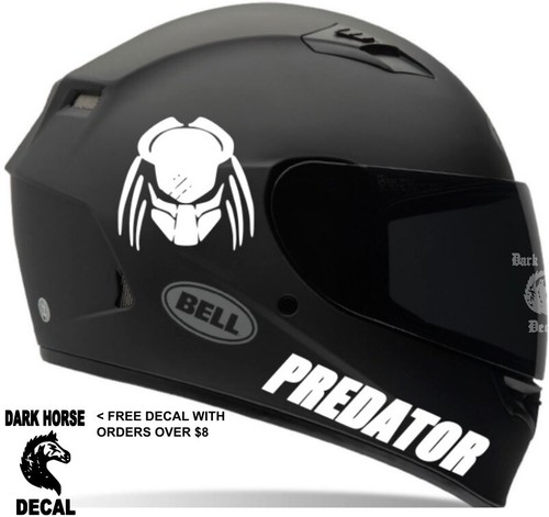Predator motorcycle helmet decal. Sticker fits Honda Suzuki Yamaha Polaris Decal - Bild 5 von 19