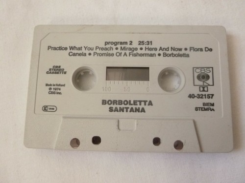 SANTANA ~ BORBOLETTA ~ RARE CBS REISSUE JAZZ FUNK/CLASSIC ROCK CASSETTE TAPE - Picture 6 of 6