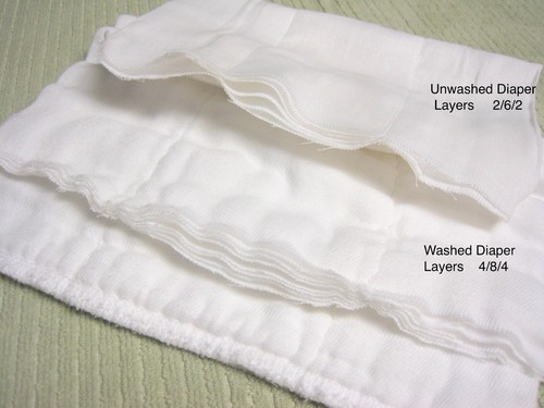 100% Cotton Chinese DSQ prefold diapers PREMIUM "FITTED" REGULAR (LARGE) 4/8/4 - Picture 2 of 5