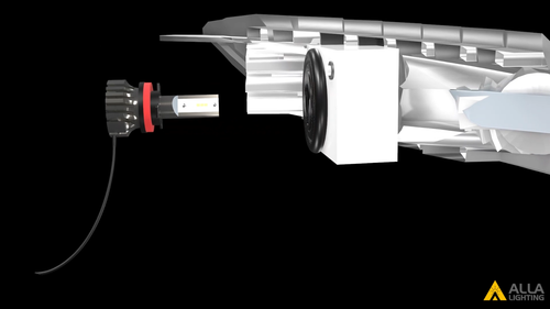 Alla 2pc H16 Driving Light LED Car Fog Lights Conversion Bulb Lamp Golden Yellow - Video 1 of 1