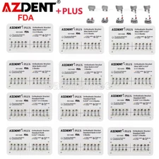 AZDENT PLUS Dental Ortho Brackets Mini/Standard MBT/Roth 022/018 Hooks 3 4 5