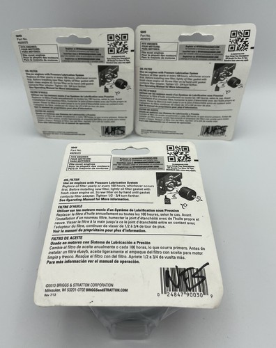 3-Pack Briggs & Stratton Oil Filter 5049K, 492932, 492932S, 5049A, 5049B, 5049W - Picture 2 of 3