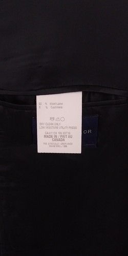Ralph Lauren Lord Taylor 2 Piece Gray Blue Stripe Cashmere Wool Suit 44R 38X29 - Picture 12 of 16