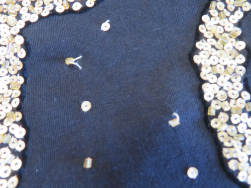 MY T-SHIRT PIANURA STUDIO BEADED TURTLENECK LONG SLEEVE TOP, SZ 42 - Picture 6 of 9